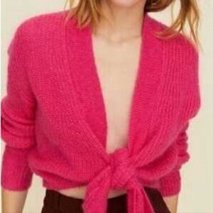 ✨Little Moon (Aritzia) Wool & Mohair Pink Sz XS Cardigan✨